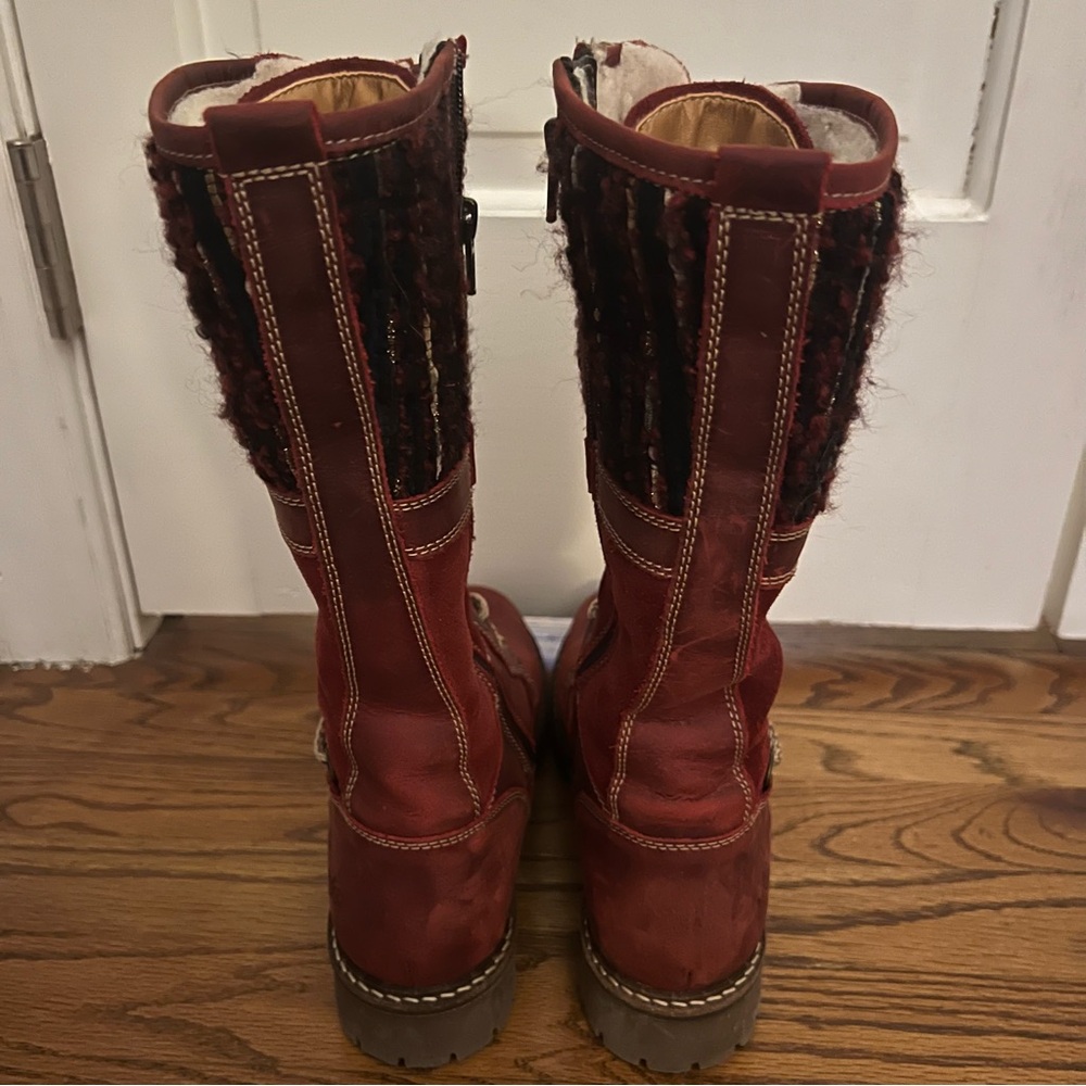 Bos & Co insulated boots, “Holland” red leather suede size 7.5 (38) - Picture 3 of 12